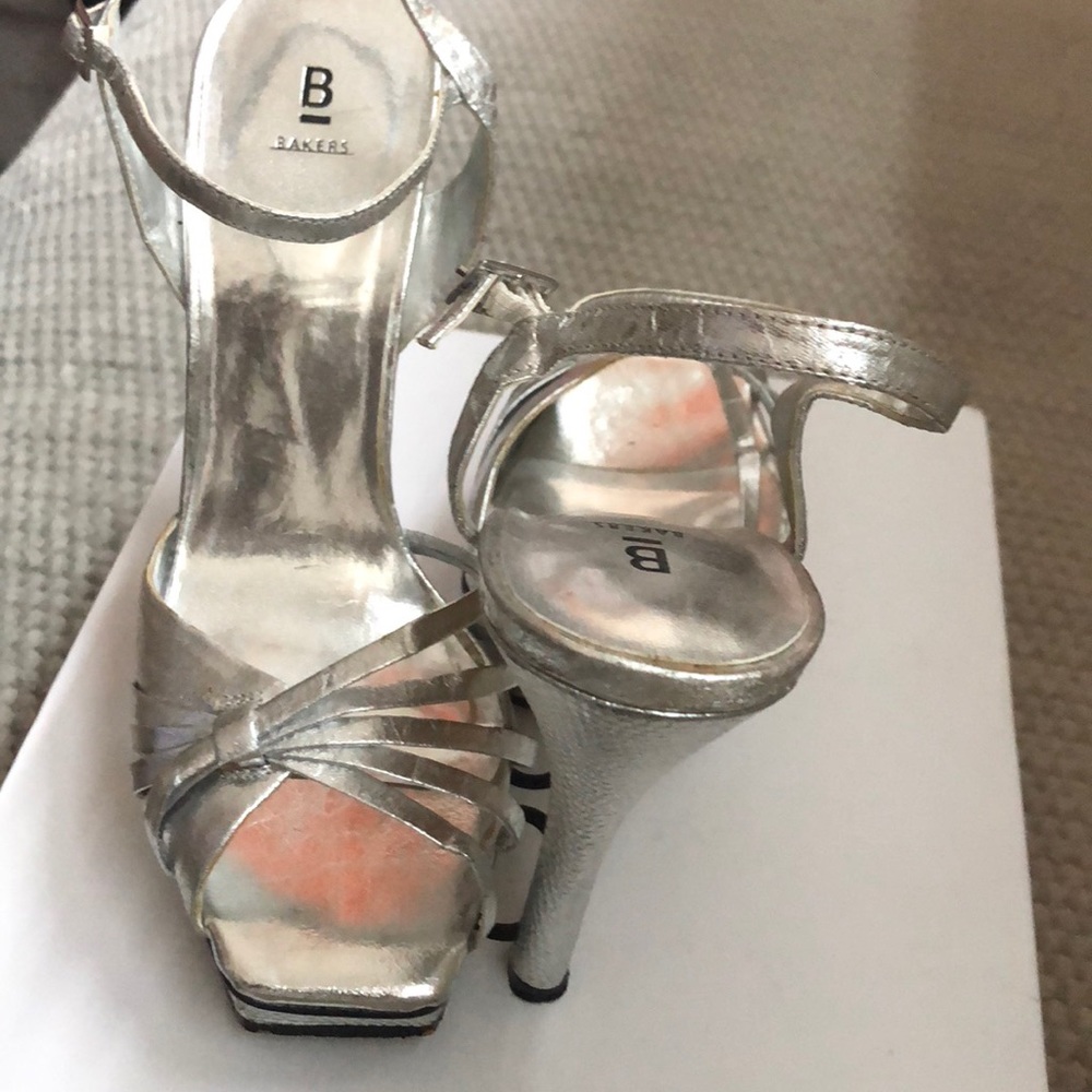 Metallic Silver Platform Sandal - image 4